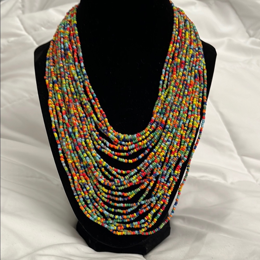 Multicolor Beaded Necklace vintage
